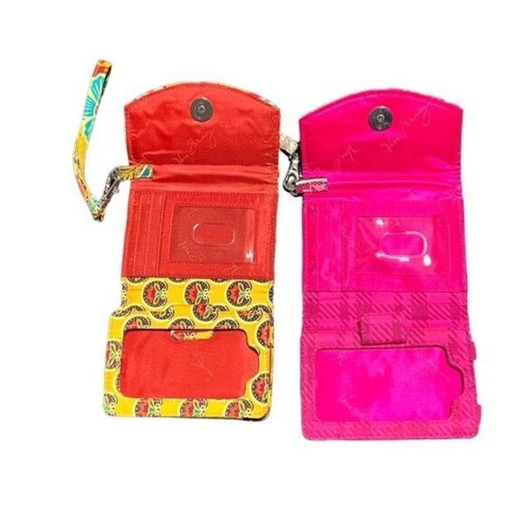 Vera Bradley Super Smart Wristlet Paisley Meets Plaid Phone Case Set of Two - Picture 3 of 3